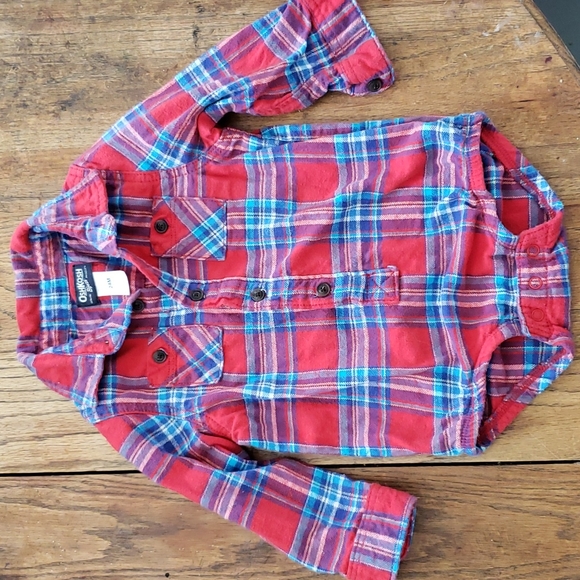 OSHKOSH B'GOSH Flannel Onesie